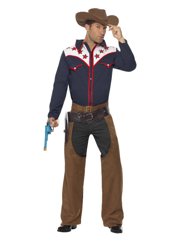 Rawhide Renegade Cowboy Rodeo Gunslinger Western Mens Costume 
