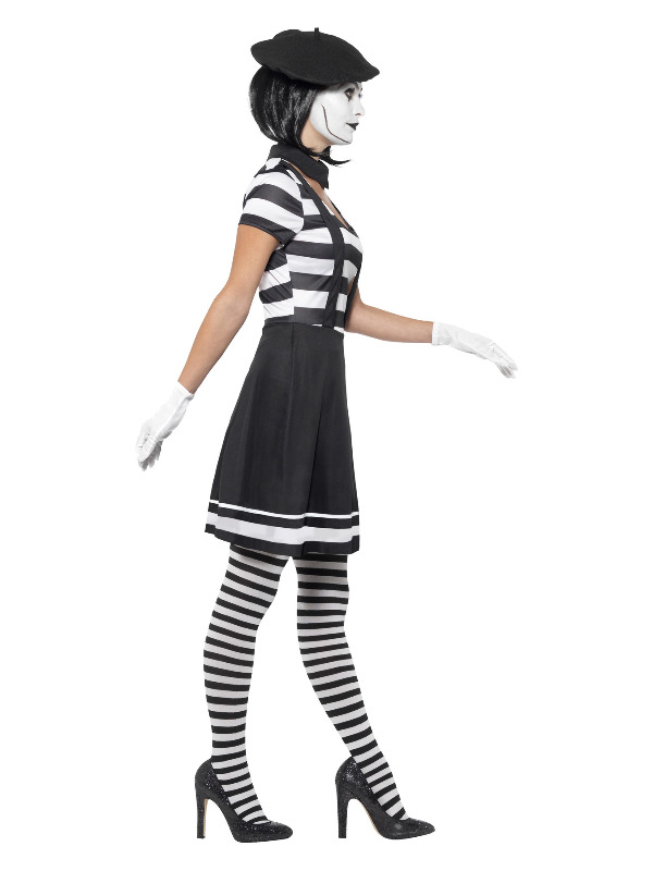 Lady Mime Artist Costume, Black - Picture 3 of 9
