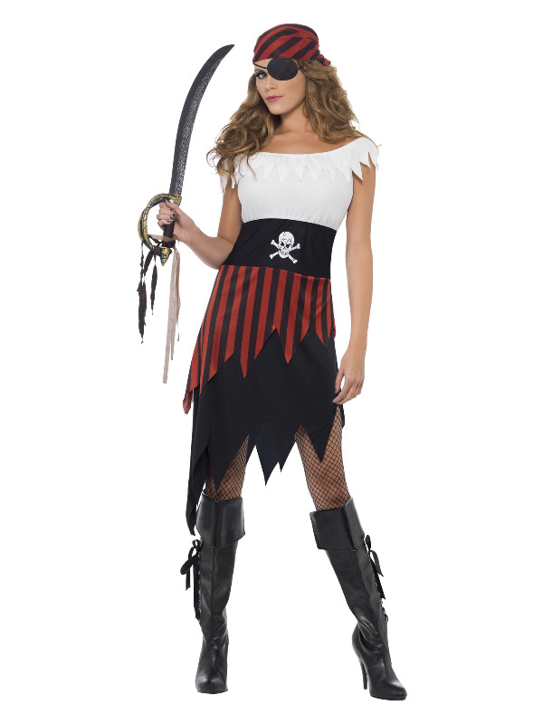 Pirate Wench Costume, Black - Picture 2 of 13