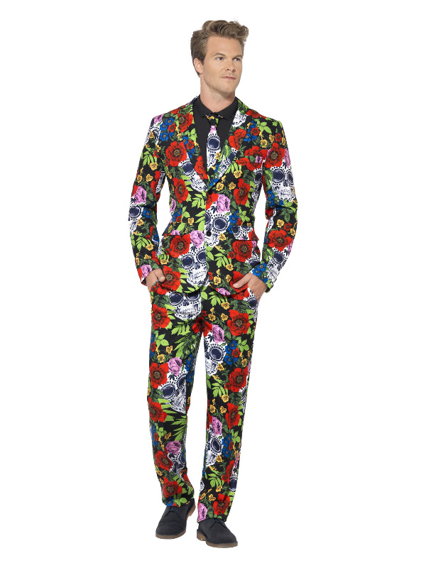 multi colored suit