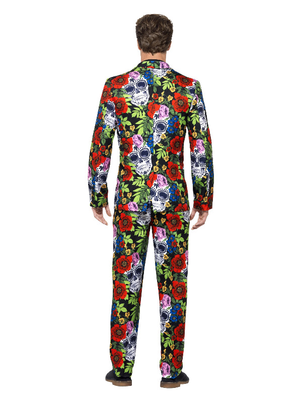 L Size 42-44 Smiffys Day of the Dead Suit Multicolor