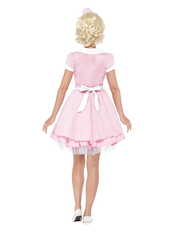 50s Diner Girl Costume, Pink | eBay