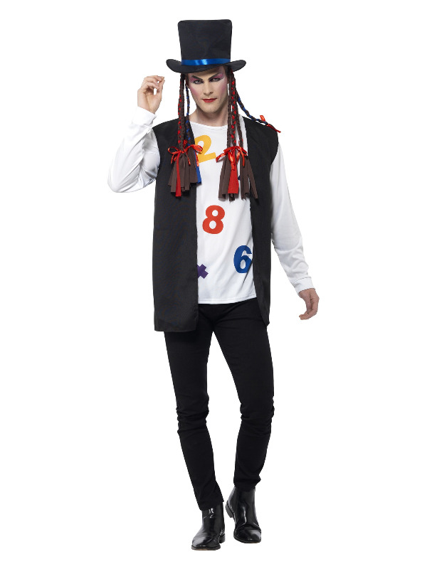 80s Pop Star Costume, Multi-Coloured - Picture 2 of 10