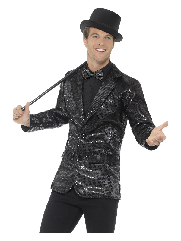 black sequin jacket mens