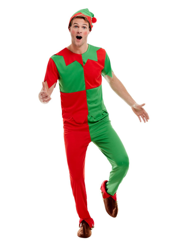 Elf Costume, Green & Red - Picture 1 of 3