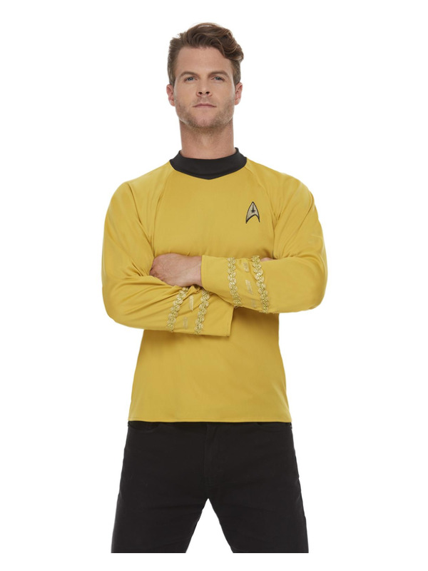 Star Trek Command Yellow Kirk Union Suit One Piece Costume W/ Booties Adult 