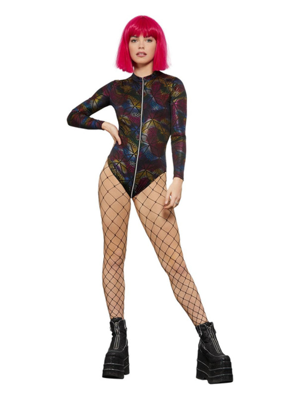 Fever Miss Whiplash Rainbow Print Bodysuit Fever Miss Whiplash Rainbow Print Bodysuit